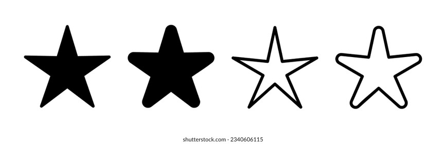 Star Icon set illustration. rating sign and symbol. favourite star icon