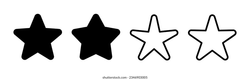 Star Icon set illustration. rating sign and symbol. favourite star icon