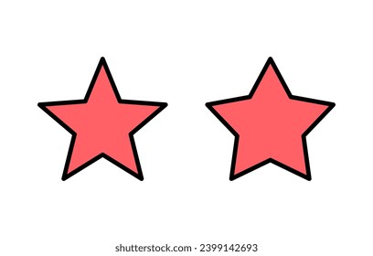 Star Icon set illustration. rating sign and symbol. favourite star icon