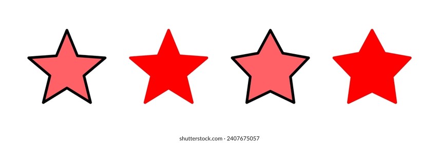 Star Icon set illustration. rating sign and symbol. favourite star icon
