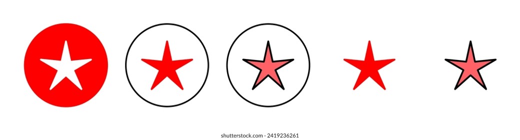 Star Icon set illustration. rating sign and symbol. favourite star icon