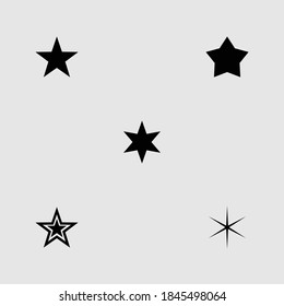 star icon set isolated vector illustration