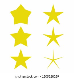 Star icon set on white background. Vector