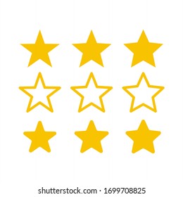 Icono de estrella en fondo blanco. Ilustración del vector