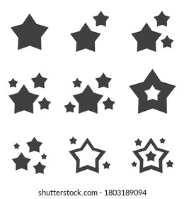 Sternsymbol auf weißem Hintergrund, Vektorgrafik