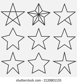 Star icon. Set of star pictogram. Vector illustration. Eps 10.