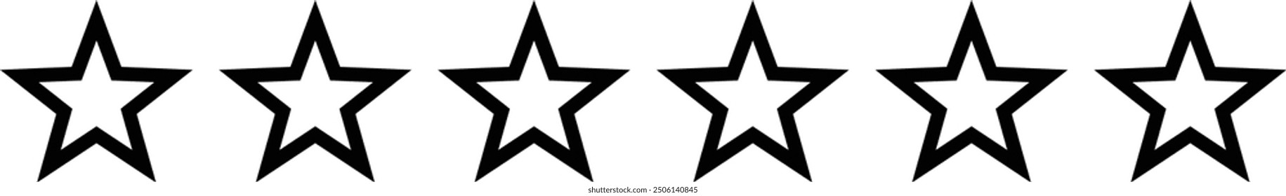 star icon set, rate us, review star vector icon set isolated on white background. star icons for game, rating, UI, feedback, website. Product rating or customer review with black and Golden star 