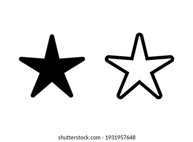 Juego de iconos de estrella. vector de icono de clasificación. icono de estrella favorita