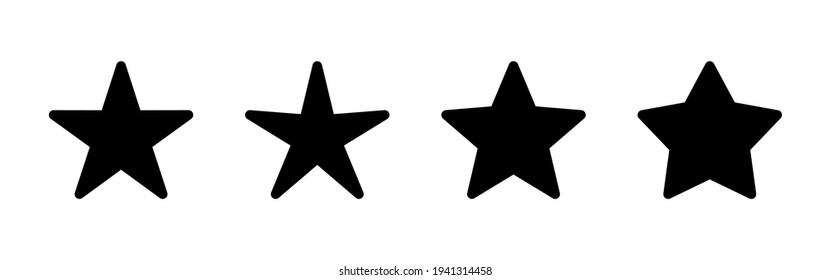 Star Icon Set. Bewertungssymbol-Vektorgrafik. Lieblingssternsymbole