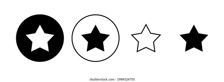 Star Icon set. rating icon vector. favourite star icon
