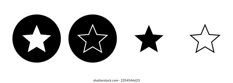 Star Icon set. rating icon vector. favourite star icon