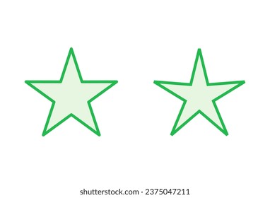 Star Icon Set. Bewertungssymbol-Vektorgrafik. Lieblingssternsymbol