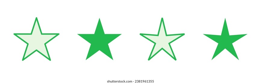 Star Icon set. rating icon vector. favourite star icon