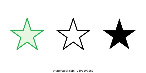 Star Icon set. rating icon vector. favourite star icon