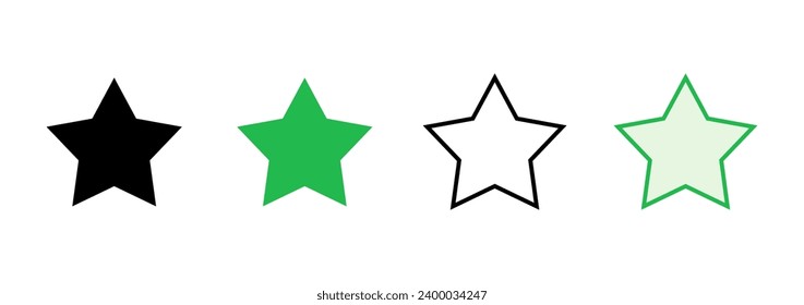 Star Icon set. rating icon vector. favourite star icon
