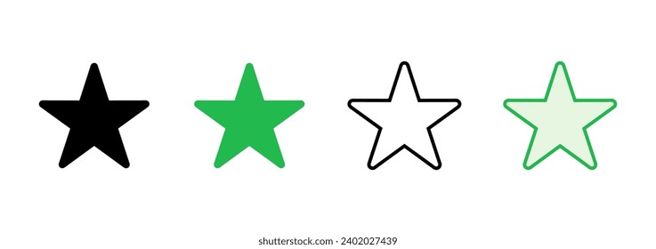 Star Icon set. rating icon vector. favourite star icon