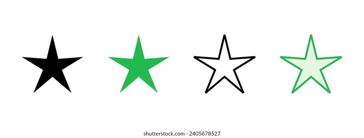 Star Icon set. rating icon vector. favourite star icon
