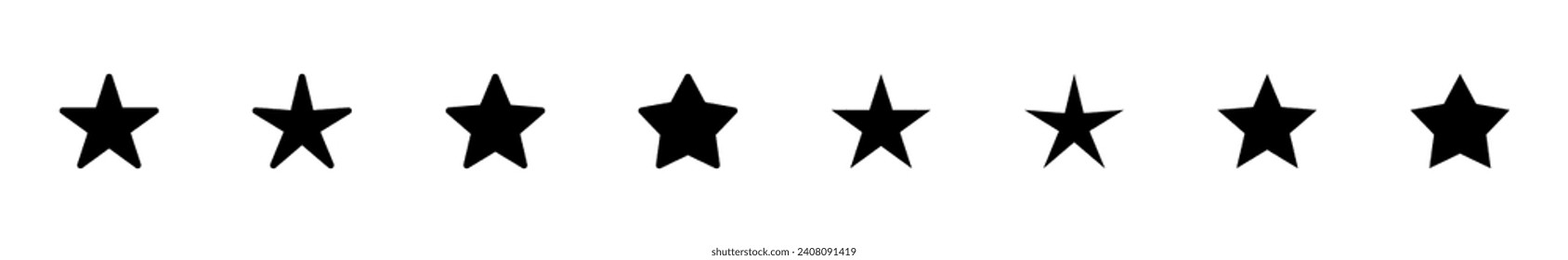 Star Icon set. rating icon vector. favourite star icon