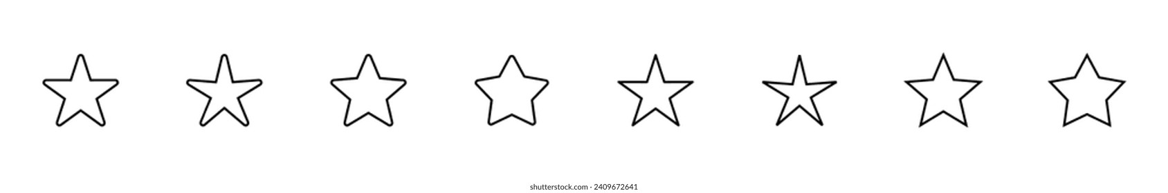 Star Icon set. rating icon vector. favourite star icon