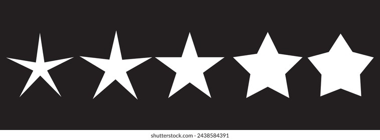 Star Icon set. rating icon vector. favourite star icon on white background. eps10