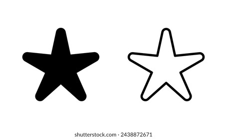 Star Icon set. rating icon vector. favourite star icon