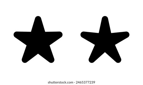 Star Icon set. rating icon vector. favourite star icon