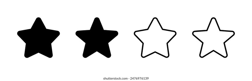 Star Icon set. rating icon vector. favourite star icon