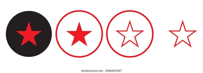 Star Icon set. rating icon vector. favourite star icon