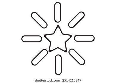 Star Icon set. rating icon vector. favourite star icon