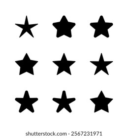 Star Icon set. rating icon vector. favourite star icon