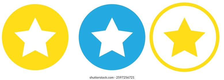 Star Icon set. rating icon vector. favourite star icon