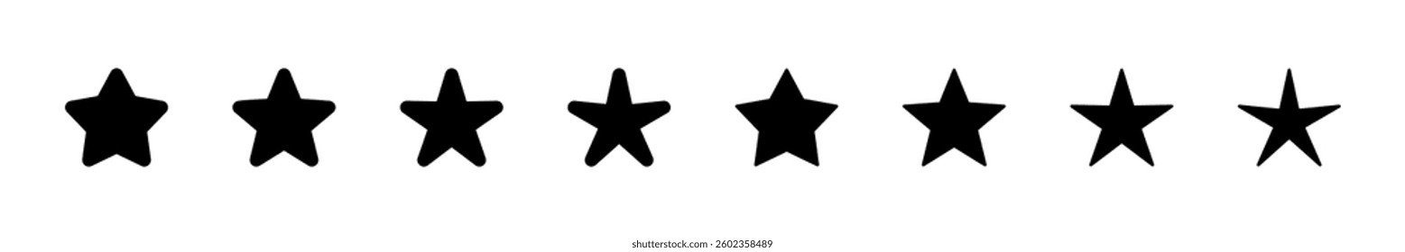 Star Icon set. rating icon vector. favourite star icon