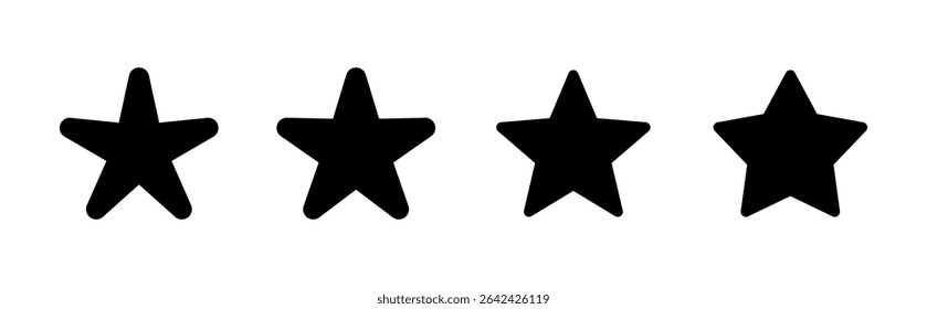 Ícone de estrela definido. ícone de classificação vetor. ícone de estrela favorita