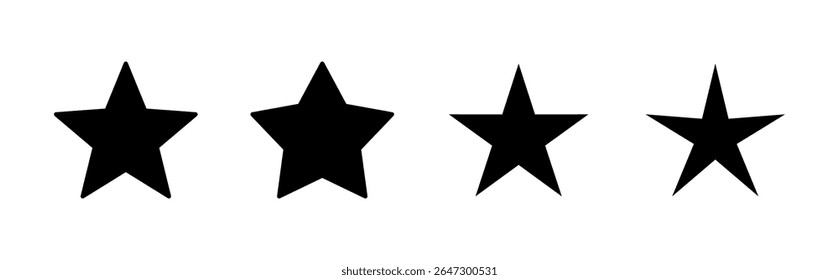 Ícone de estrela definido. ícone de classificação vetor. ícone de estrela favorita