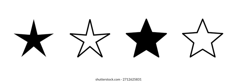 Star Icon set. rating icon vector. favourite star icon