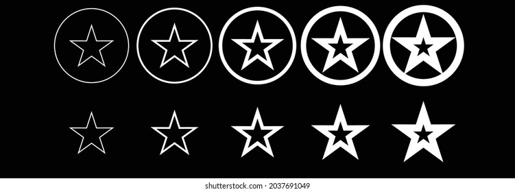 star icon set, star symbol vector