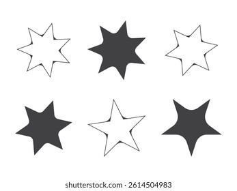 star icon set vector art