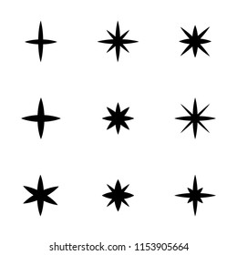 Star icon set. Vector collection isolated on white background