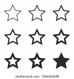 Star icon set vector. Favorite symbol