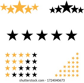 Star Icon set vector. Favorite Symbol or Button. Star Logo.