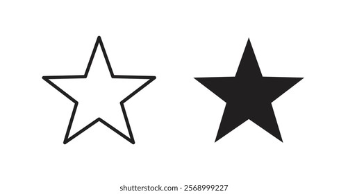 Star icon set vector graphics designs