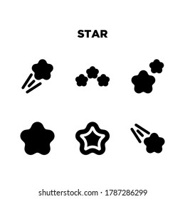 star icon set vector illustration template on a white background