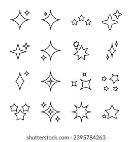 Star icon set vector illustration