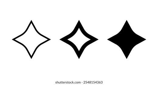 Star icon set. Vector illustration.