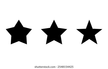 Conjunto de iconos de estrella. Ilustración vectorial.