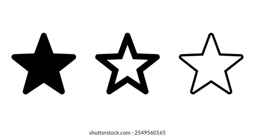 Star icon set. Vector illustration.