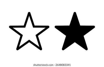 Star icon set. Vector illustration.