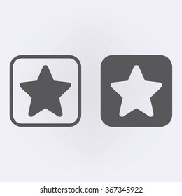 Star icon set . Vector illustration