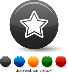 Juego de iconos de estrella. Ilustración vectorial.