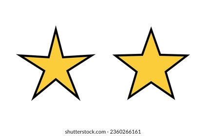 Star Icon set for web and mobile app. rating sign and symbol. favourite star icon